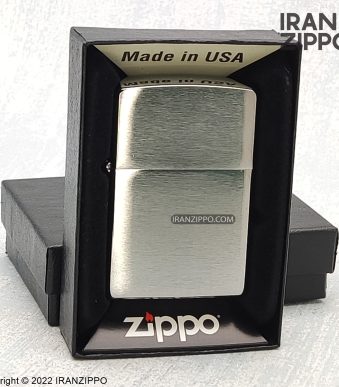 فندک زیپو مدل 200 | نقره‌ای برس خورده | ایران زیپو