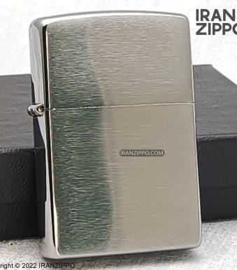 فندک زیپو مدل 200 | نقره‌ای برس خورده | ایران زیپو