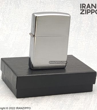 فندک زیپو مدل 28181 | نقره‌ای برس خورده | ایران زیپو
